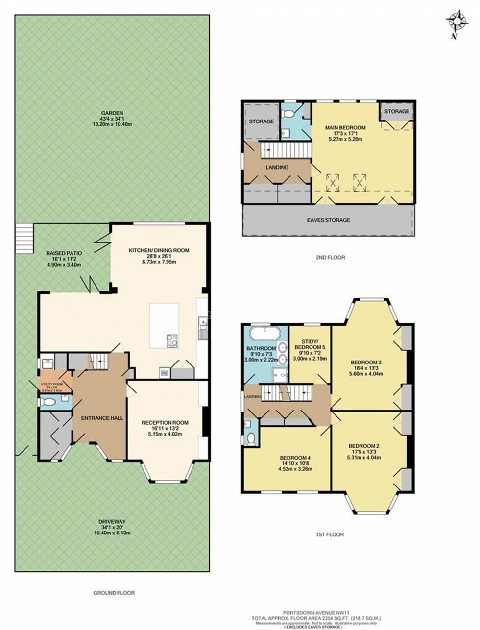 Floorplan for Portsdown Avenue, Temple Fortune