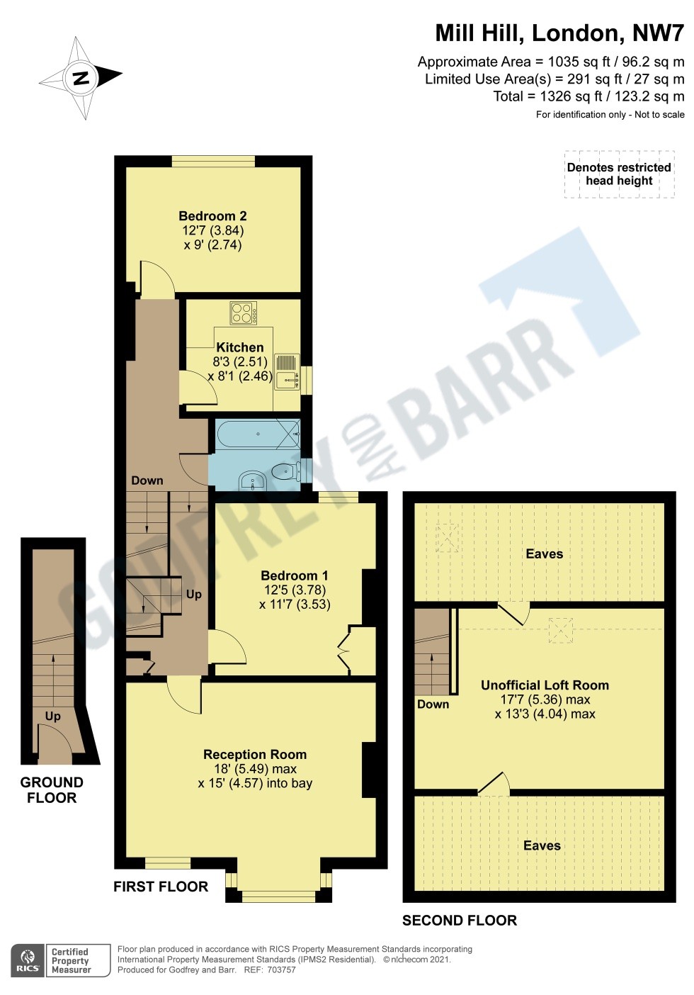 Floorplan for Birkbeck Road, Mill Hill