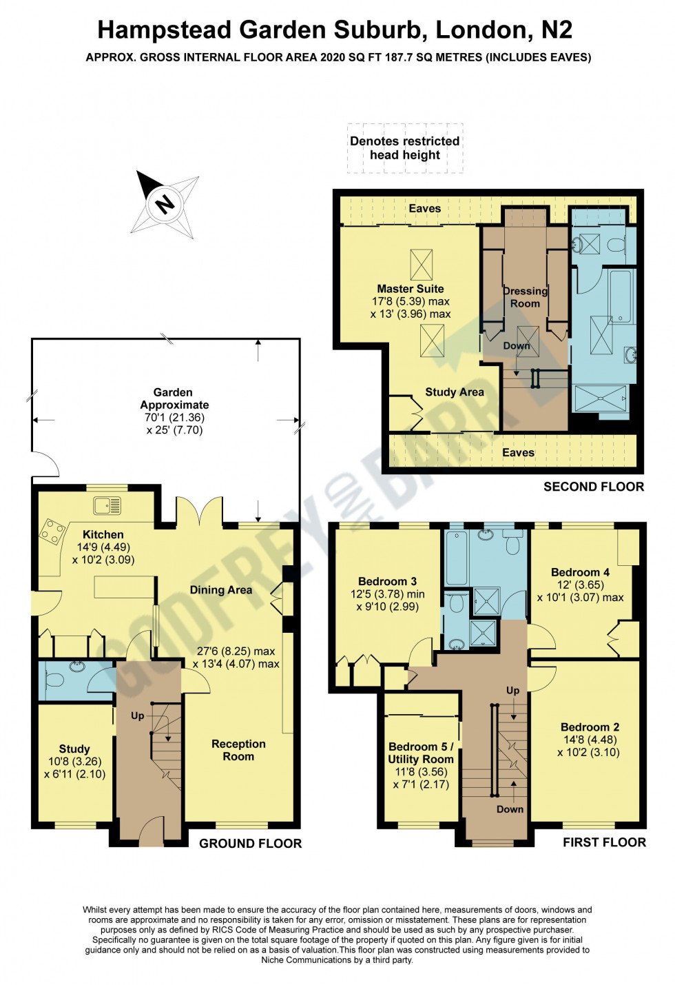 Floorplan for Holyoake Walk, Hampstead Garden Suburb