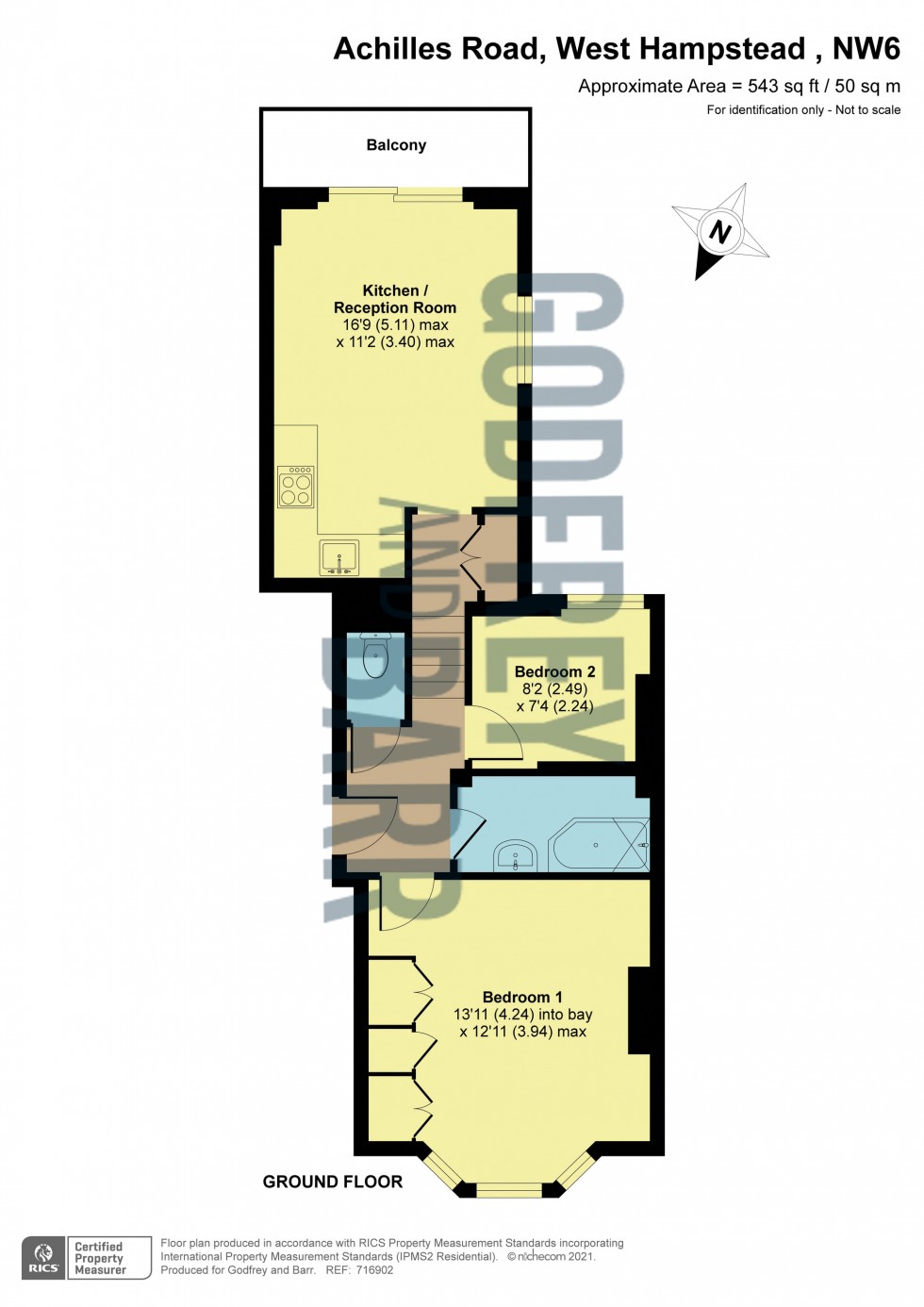 Floorplan for Achilles Road, West Hampstead