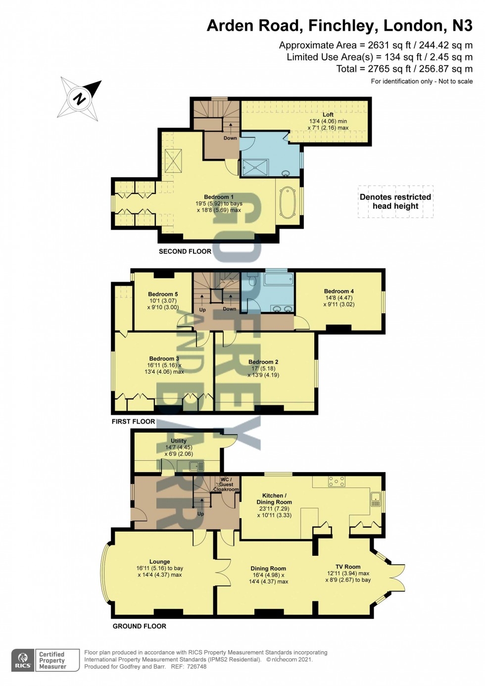 Floorplan for Arden Road, Finchley