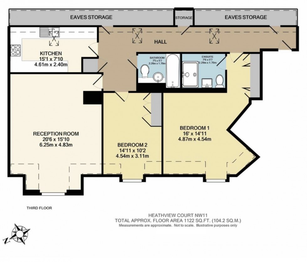 Floorplan for Corringway, Hampstead Garden Suburb