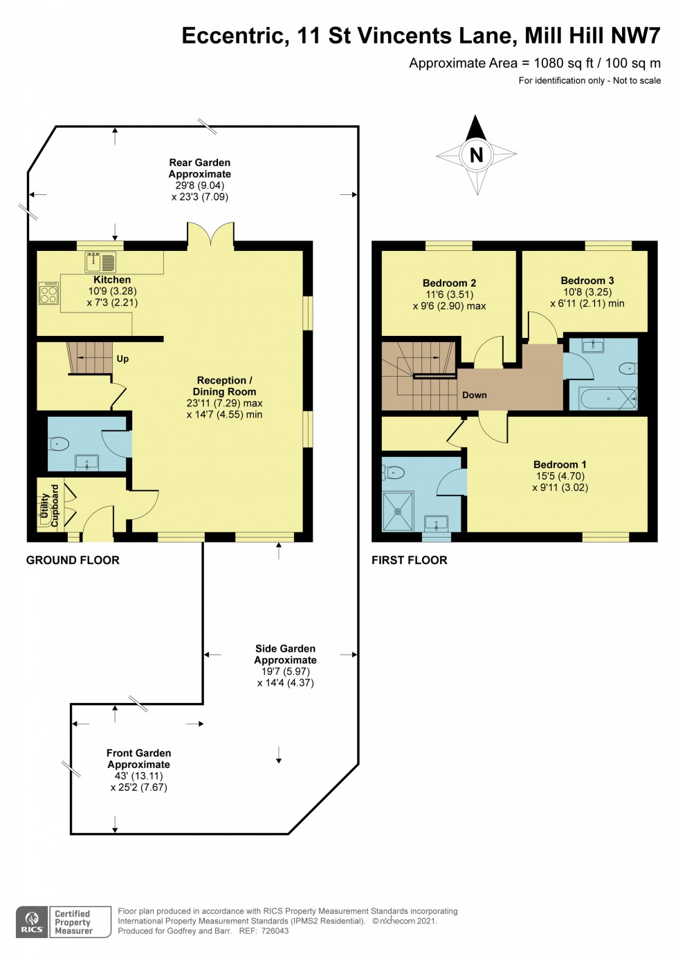 Floorplan for St  Vincents Lane, Mill Hill