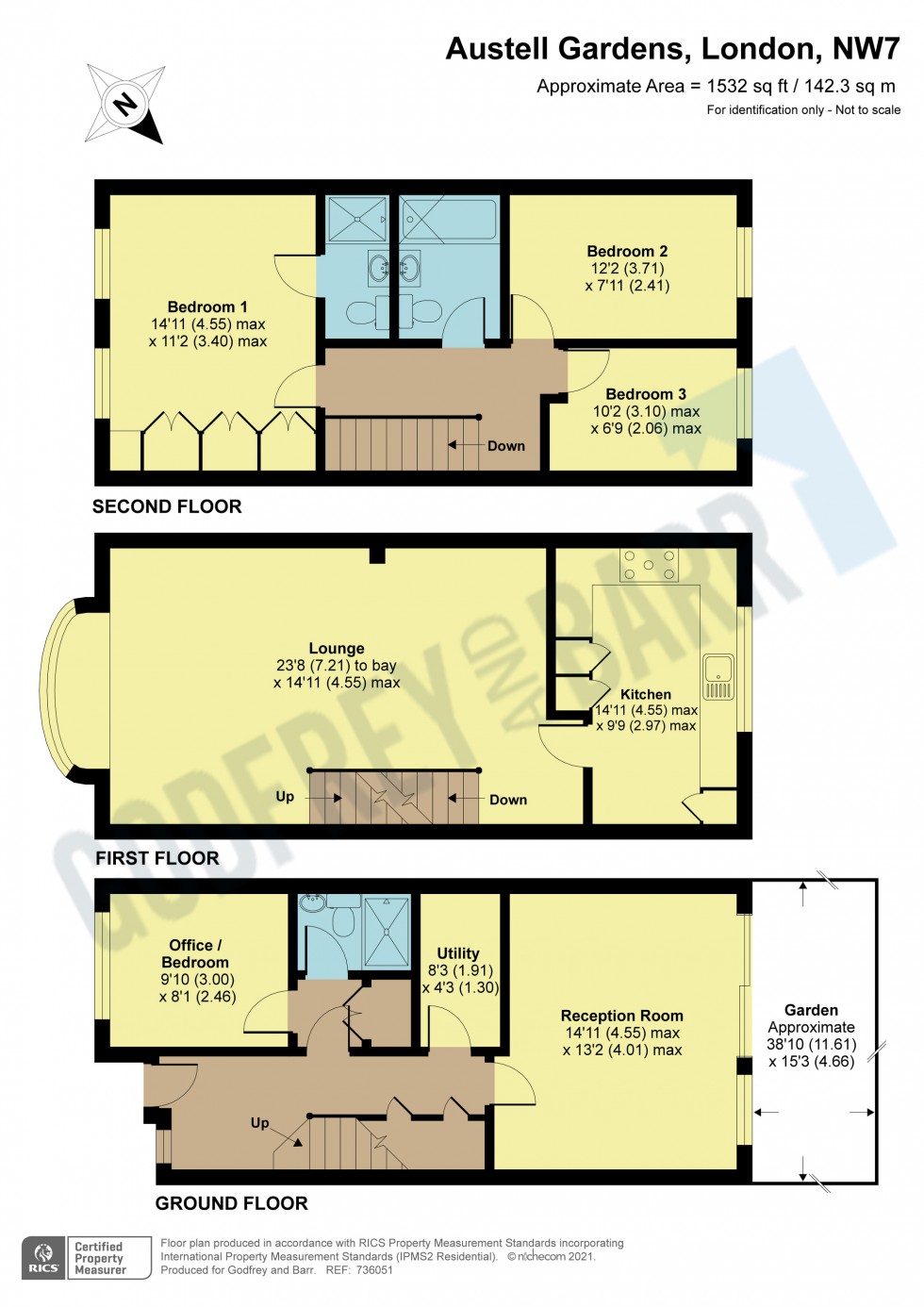 Floorplan for Austell Gardens, Mill Hill