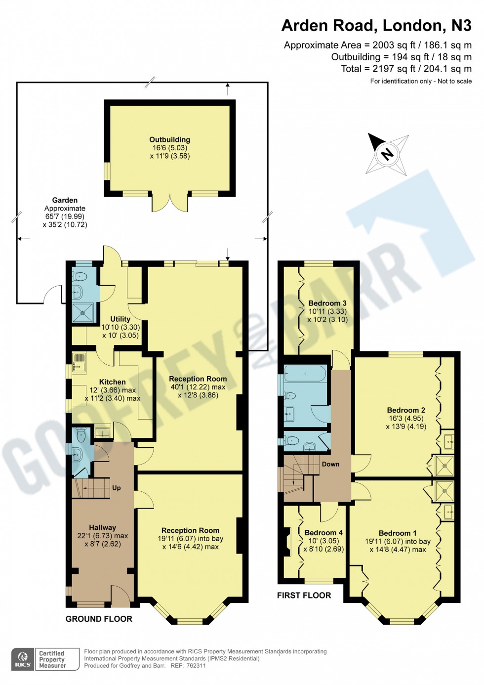 Floorplan for Arden Road, Finchley