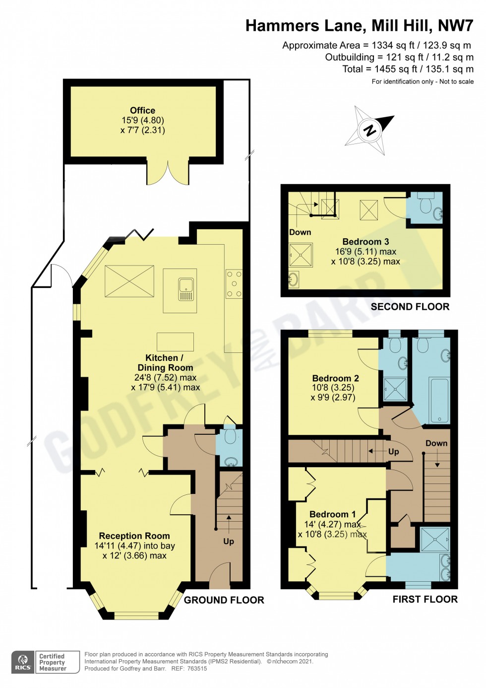 Floorplan for Hammers Lane, Mill HIll