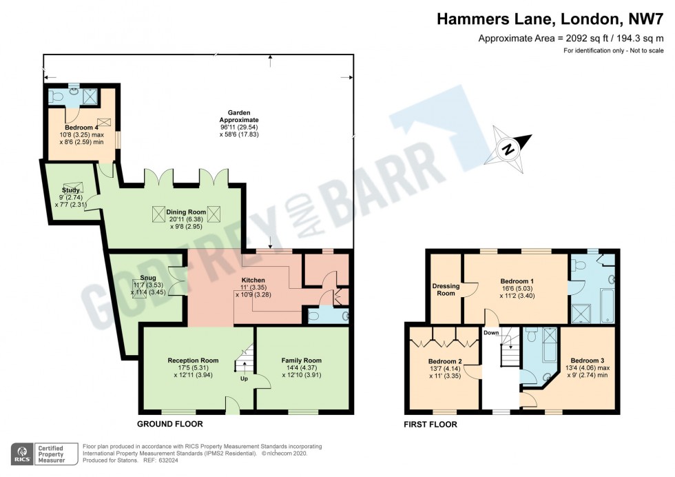 Floorplan for Hammers Lane, Mill Hill Village