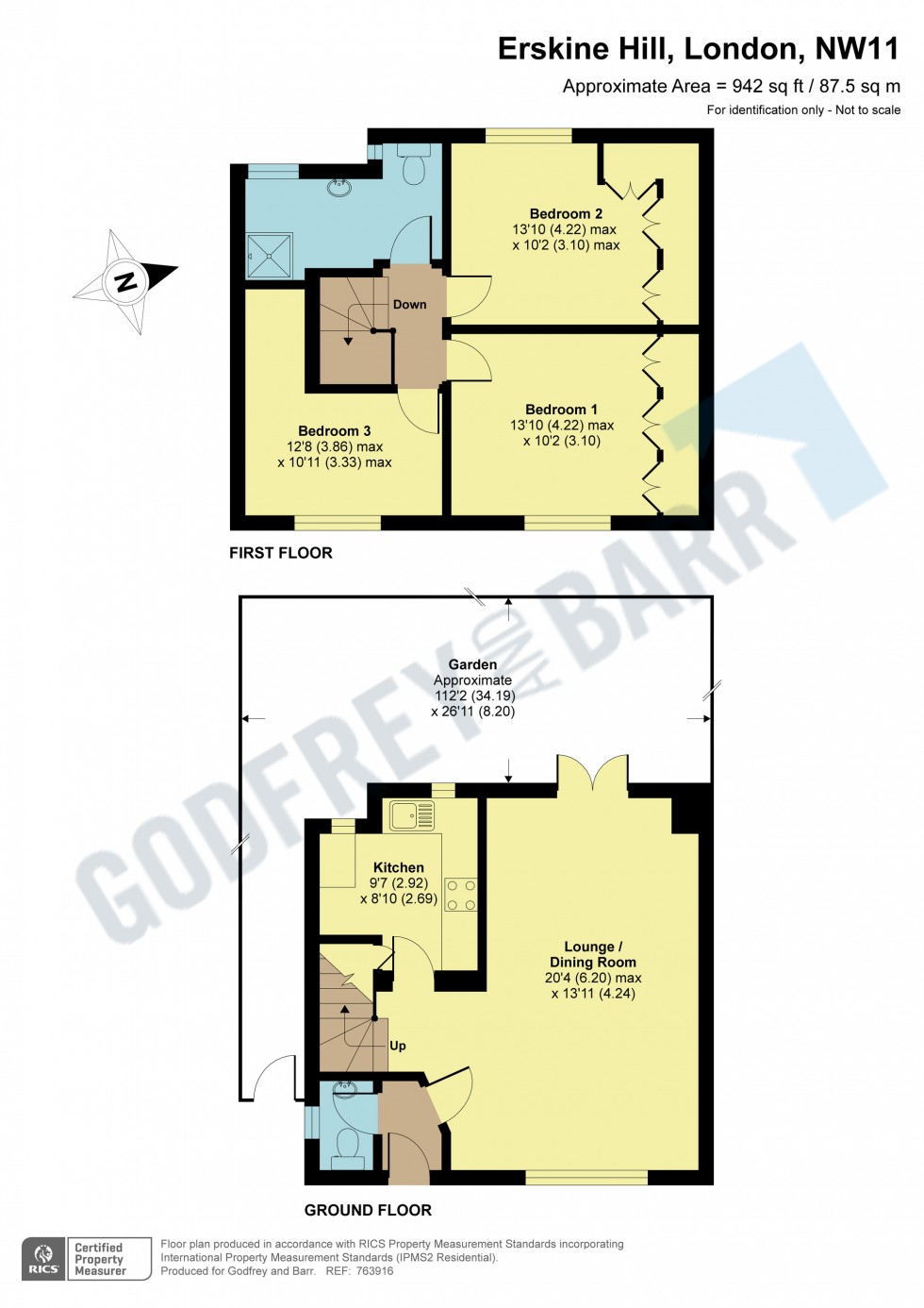 Floorplan for Erskine Hill, Hampstead Garden Suburb