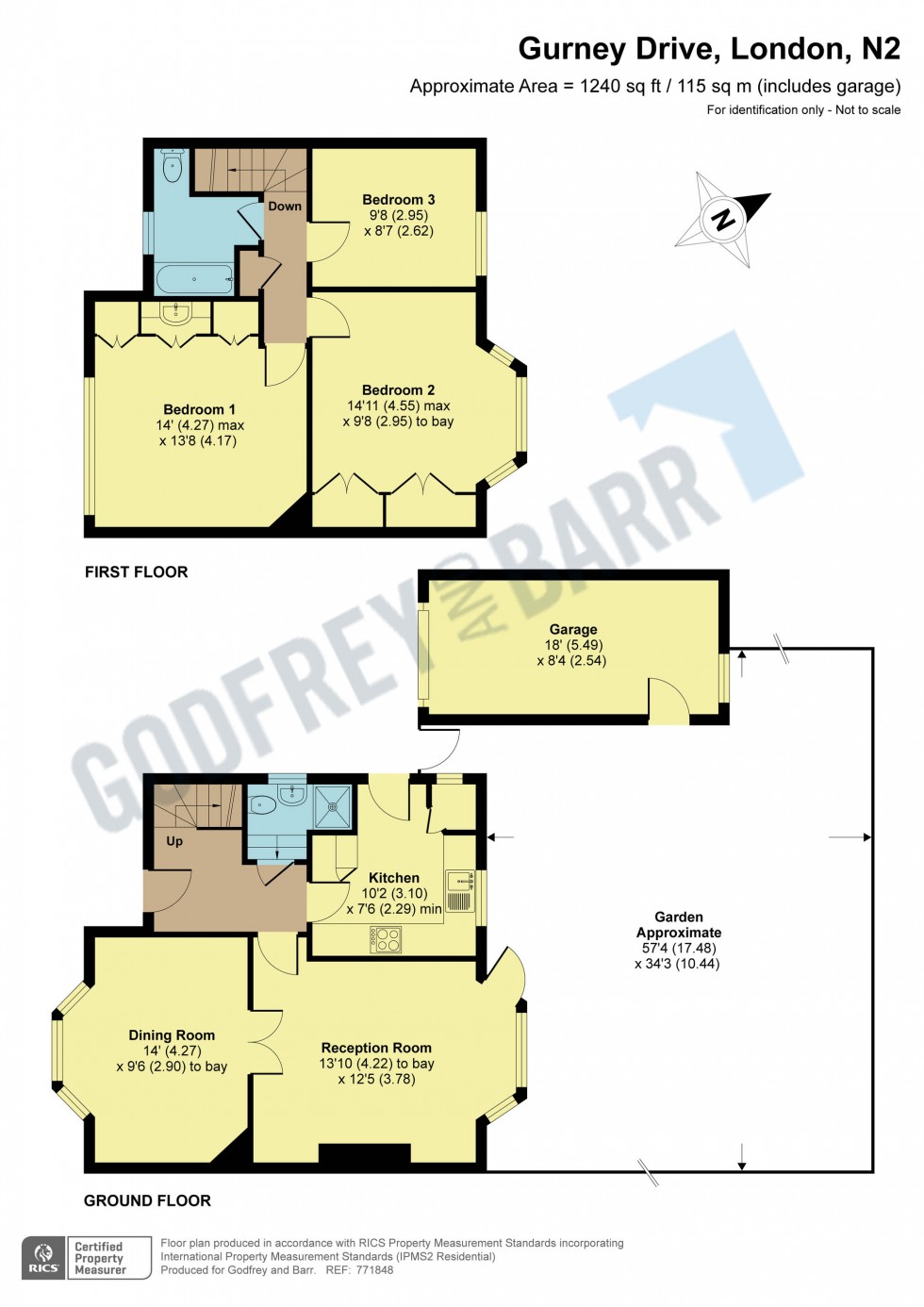 Floorplan for Gurney Drive, Hampstead Garden Suburb