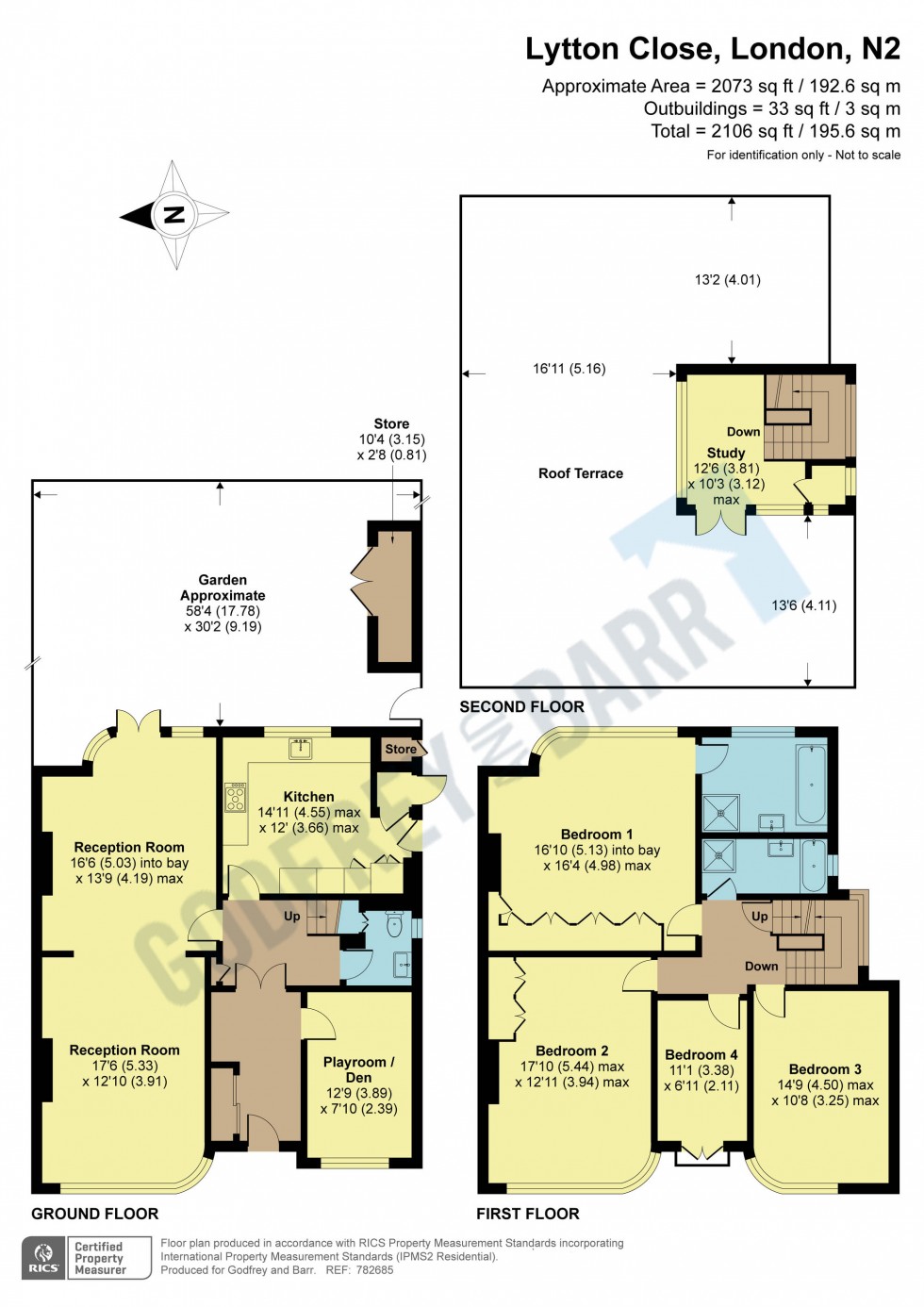 Floorplan for Lytton Close, Hampstead Garden Suburb