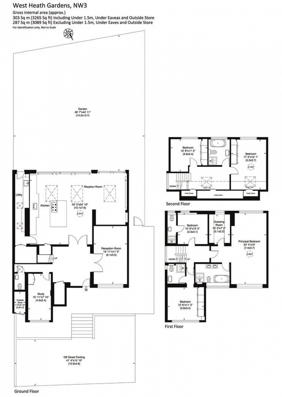 Floorplan for West Heath Gardens, Hampstead borders