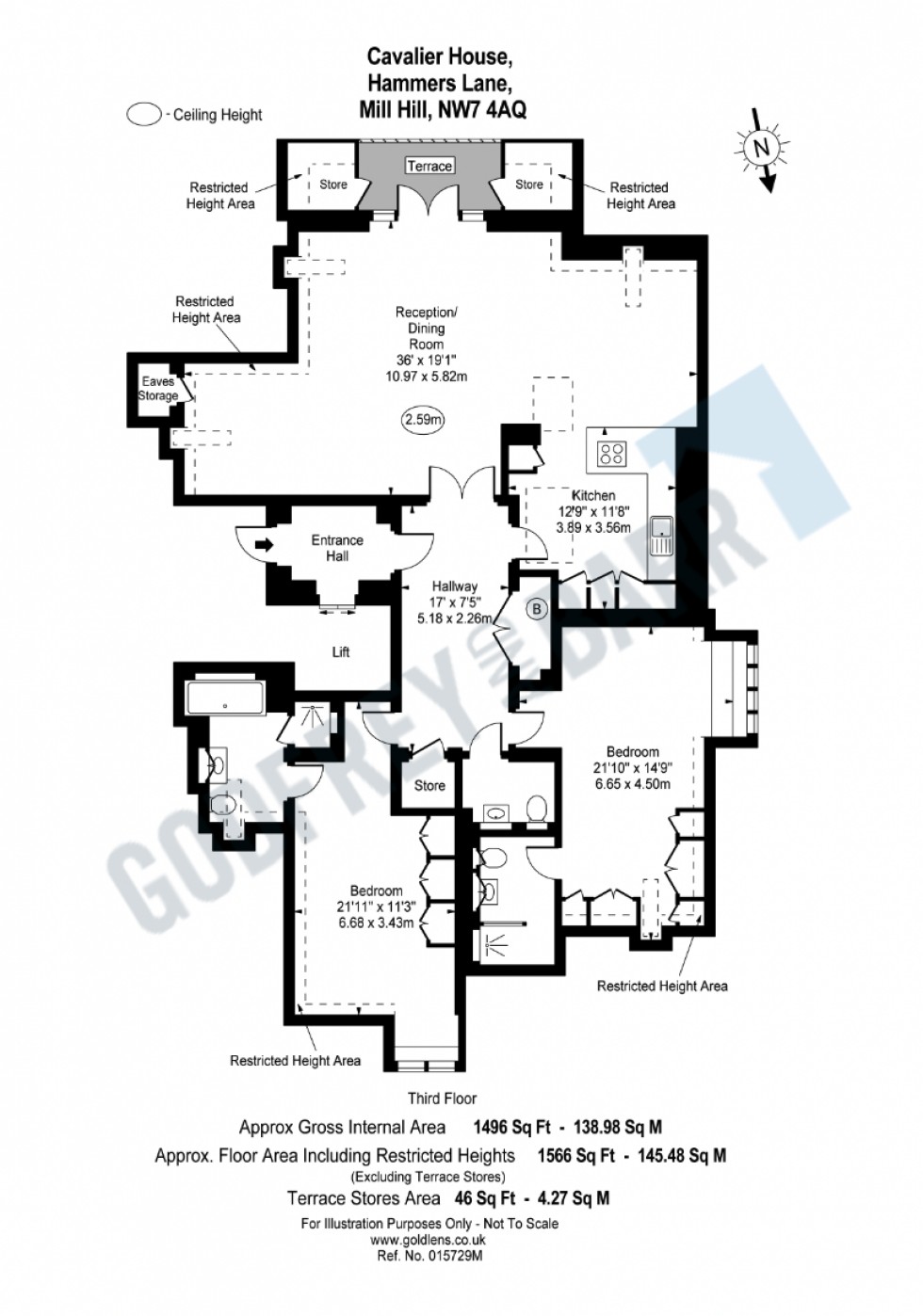 Floorplan for Hammers Lane, Mill Hill, Mil Hill