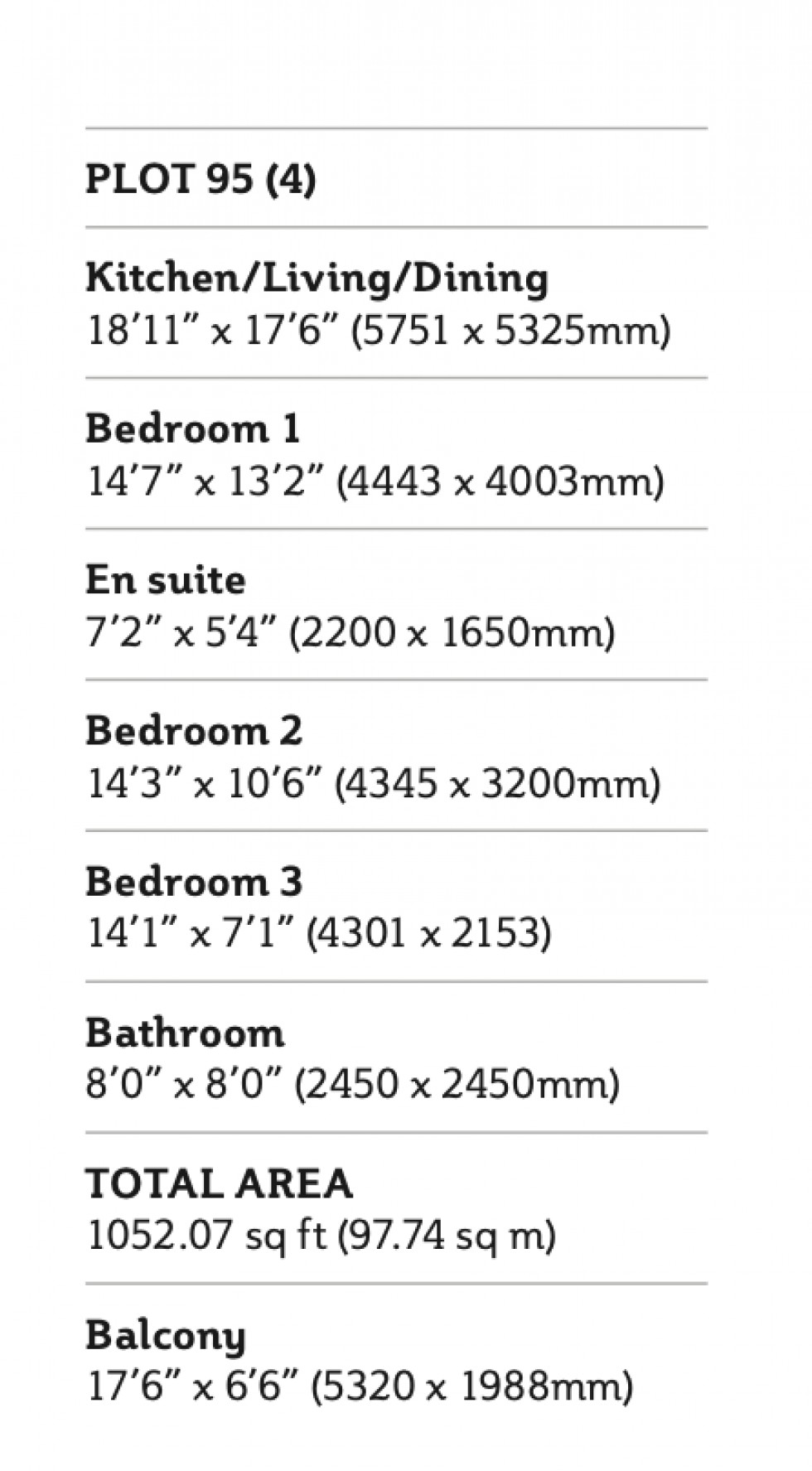 Floorplan for Ridgeway Views, Mill Hill