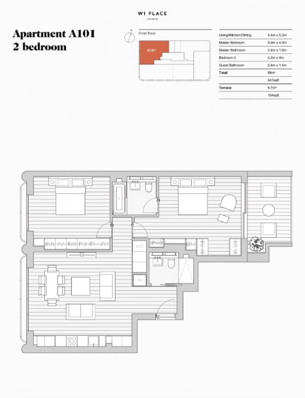 Floorplan for PLACE, London