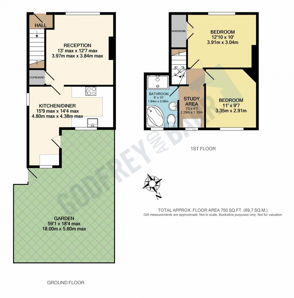 Floorplan for Oakwood Road, Hampstead Garden Suburb