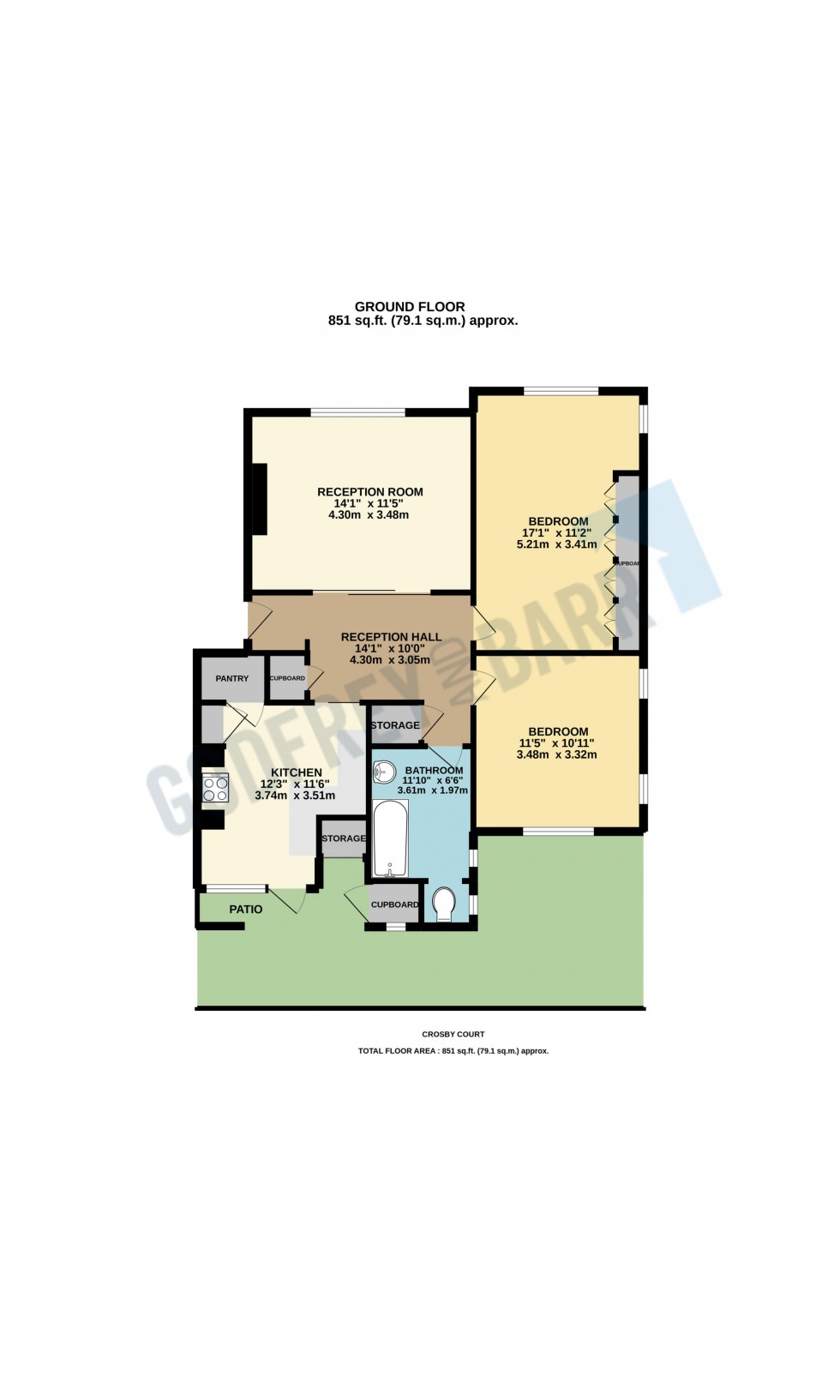 Floorplan for Greenhalgh Walk, Hampstead Garden Suburb