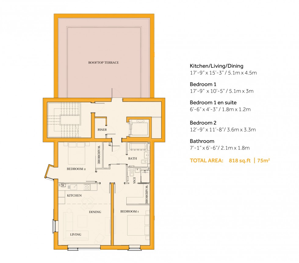 Floorplan for Sarason Apartments, Mill Hill