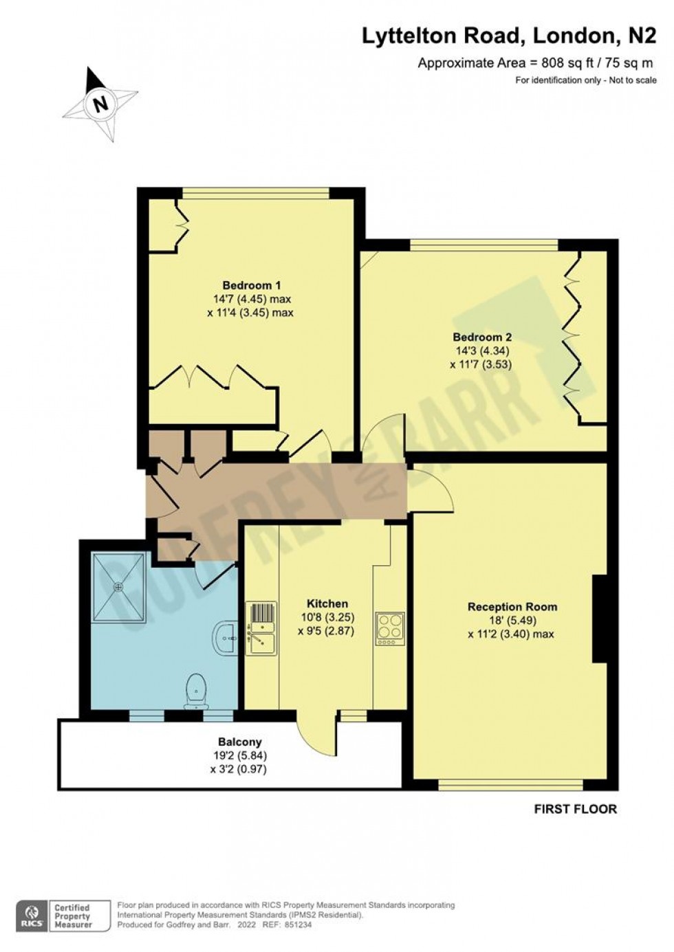 Floorplan for Monarch Court, Hampstead Garden Suburb