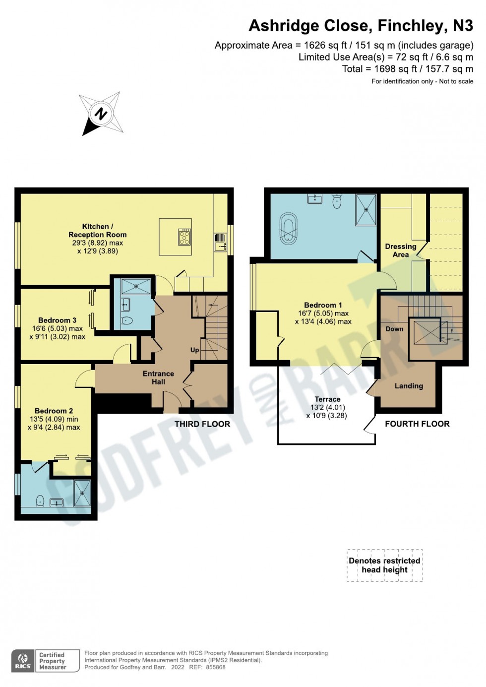 Floorplan for Ashridge Close, Finchley