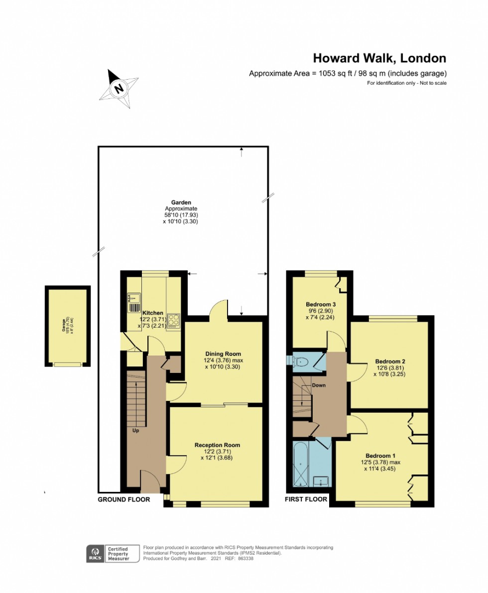 Floorplan for Howard Walk, Hampstead Garden Suburb