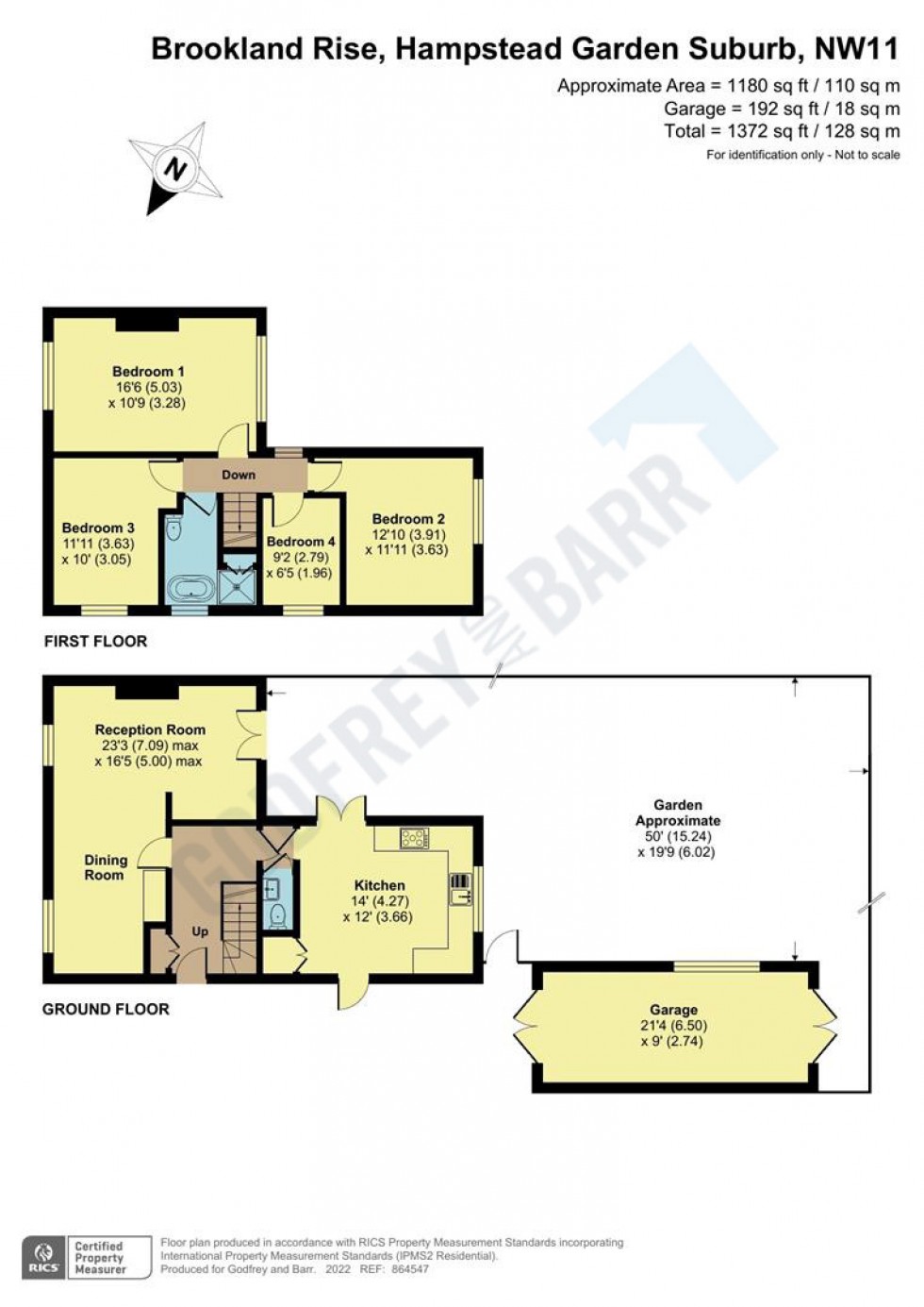 Floorplan for Brookland Rise, Hampstead Garden Suburb