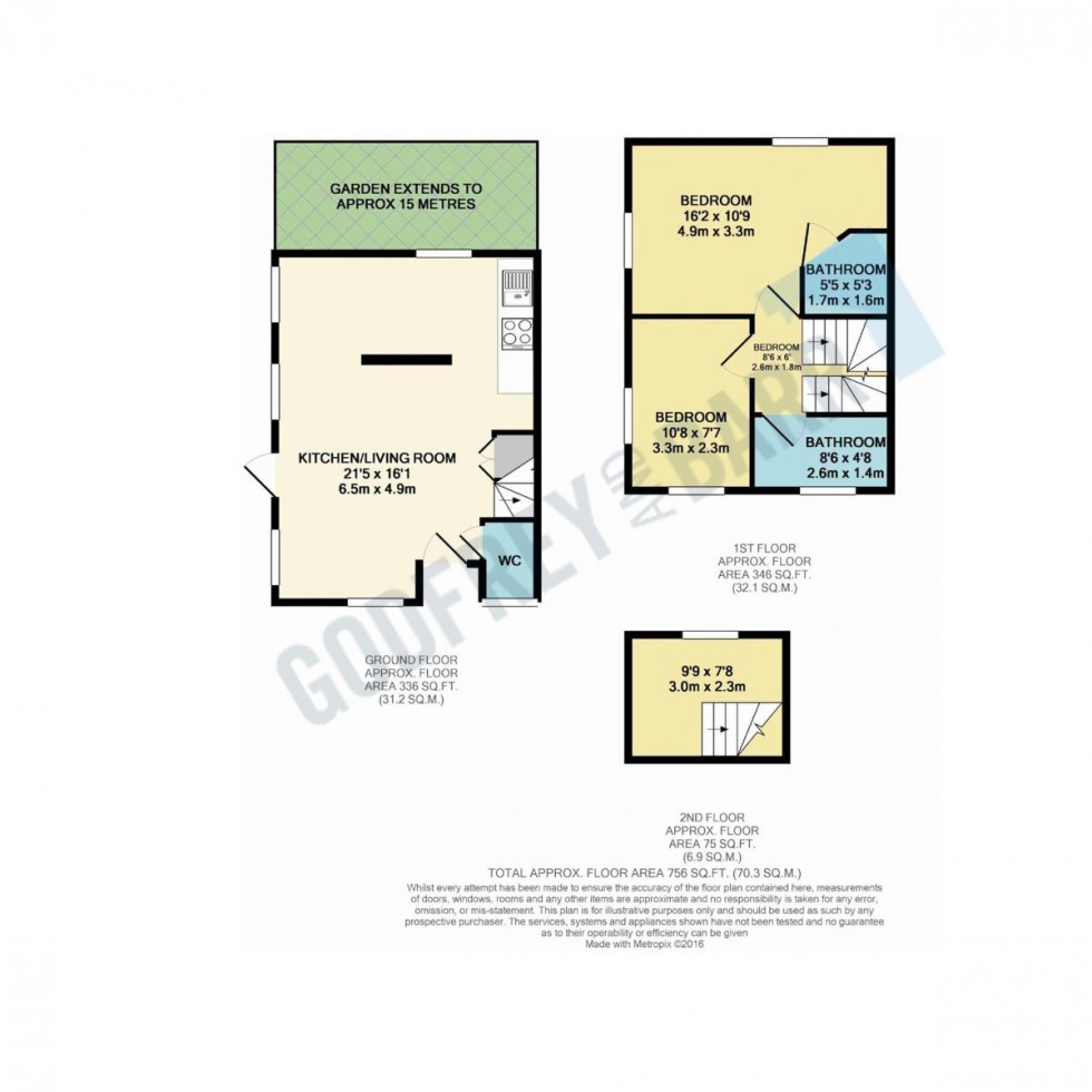 Floorplan for Falloden Way, Hampstead Garden Suburb