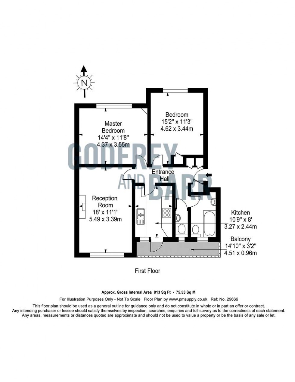 Floorplan for Monarch Court, Hampstead Garden Suburb