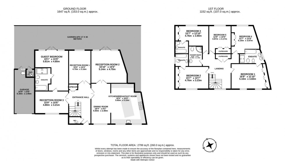 Floorplan for Links Drive, Elstree