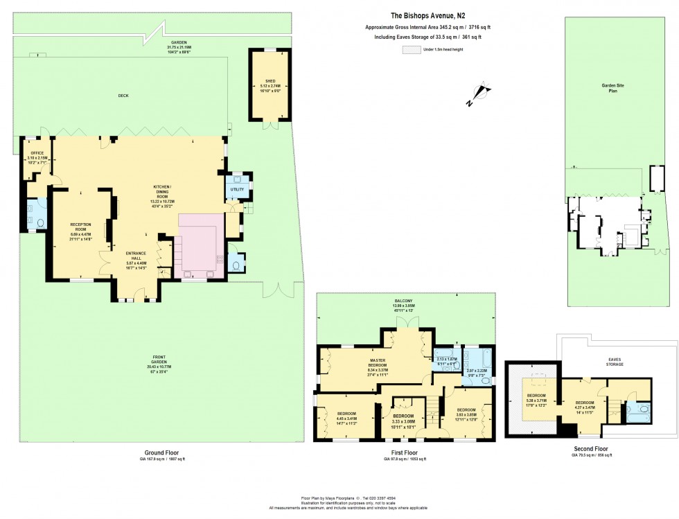 Floorplan for The Bishops Avenue, Hampstead Garden Suburb