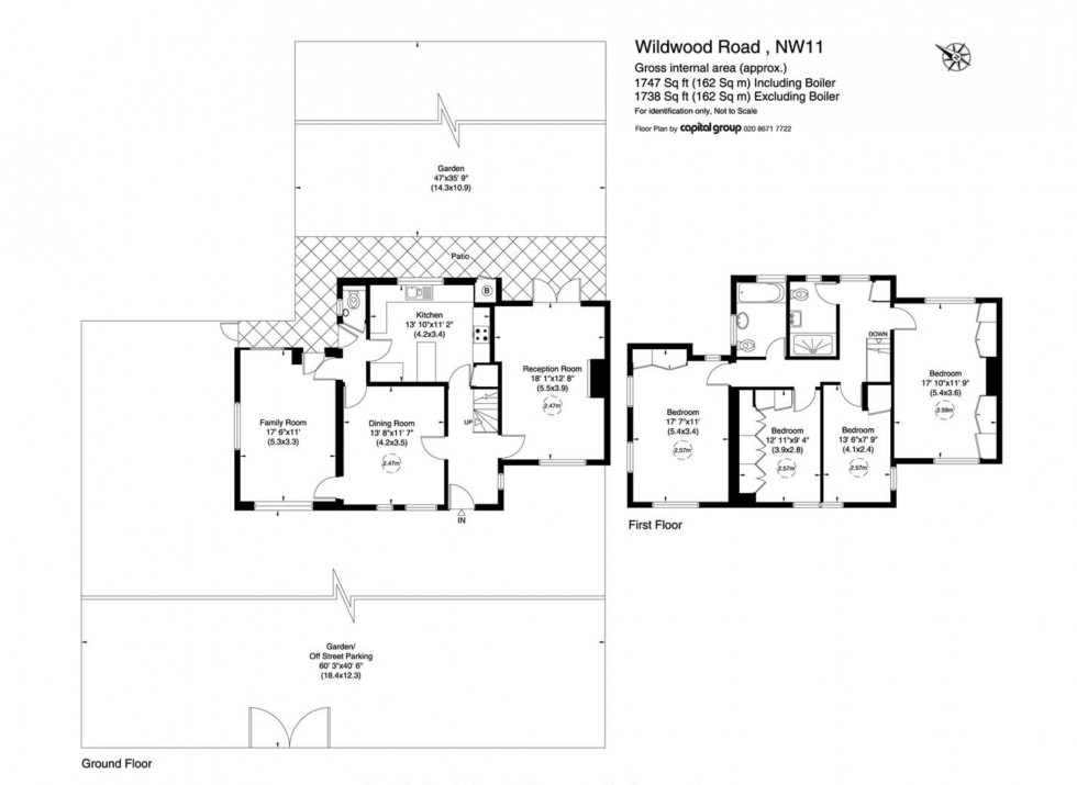 Floorplan for Wildwood Road, Hampstead Garden Suburb