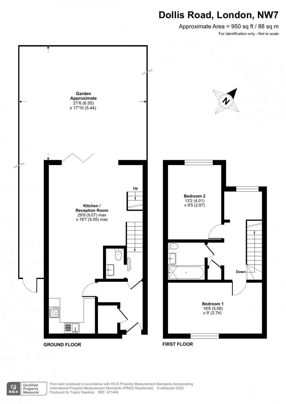 Floorplan for Beagle Close, Mill Hill East