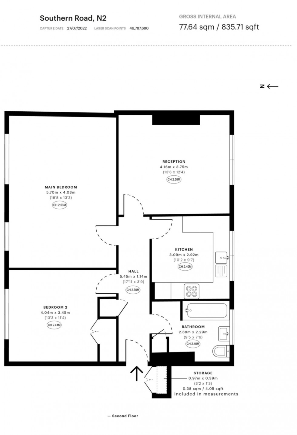 Floorplan for Southern Road, East Finchley / Muswell Hill