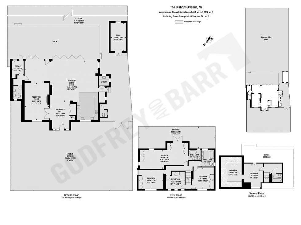 Floorplan for The Bishops Avenue, Hampstead Garden Suburb