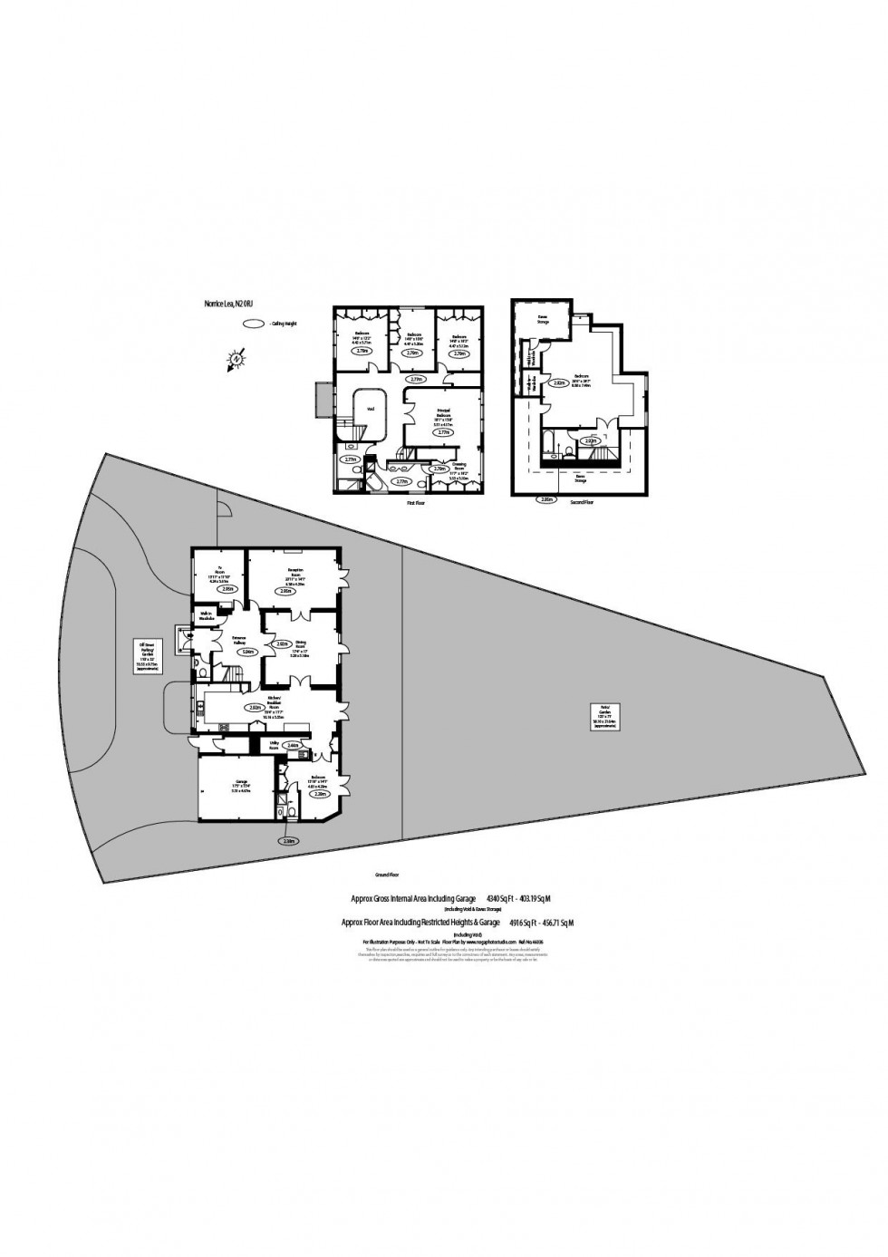 Floorplan for Norrice Lea, Hampstead Garden Suburb