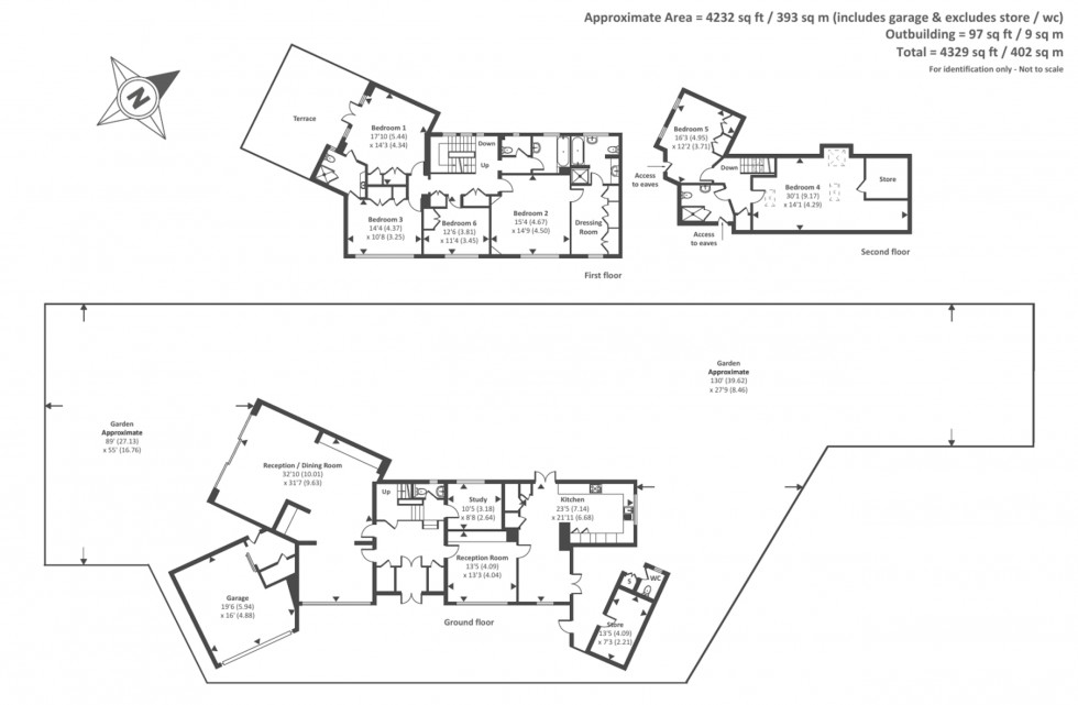 Floorplan for Winnington Close, Hampstead Garden Suburb