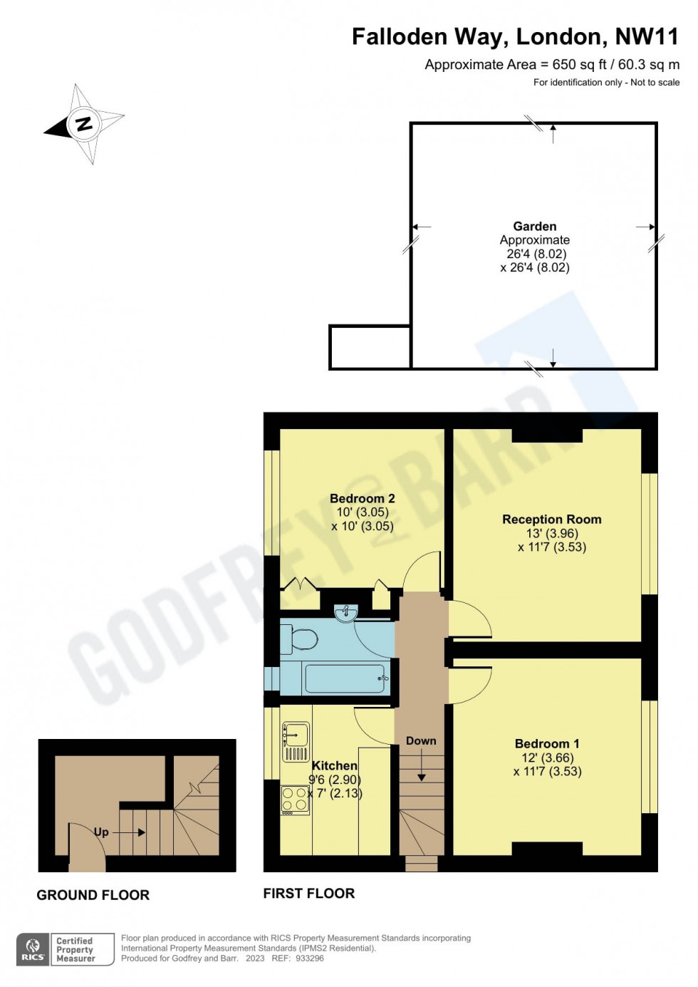 Floorplan for Falloden Way, Hampstead Garden Suburb