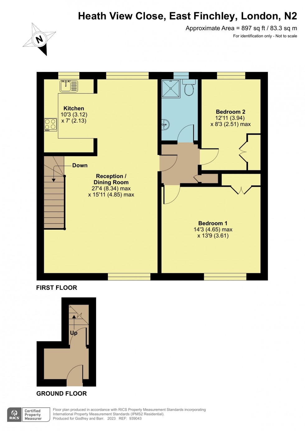 Floorplan for Heath View Close, East Finchley