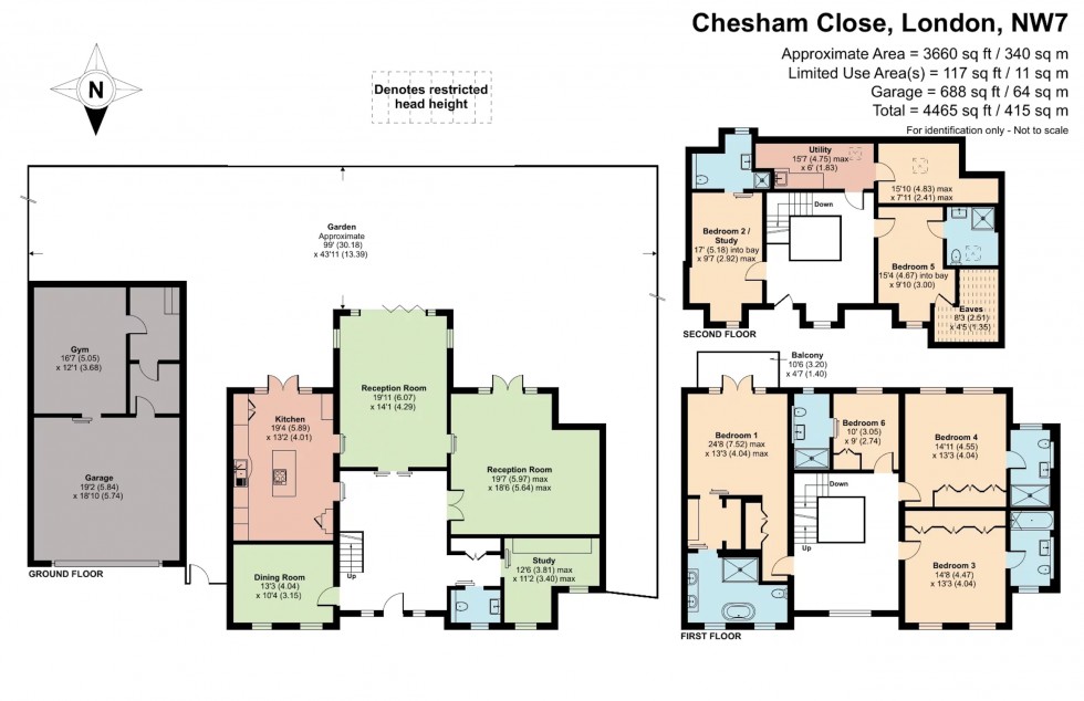 Floorplan for Chesham Close, Mill Hill