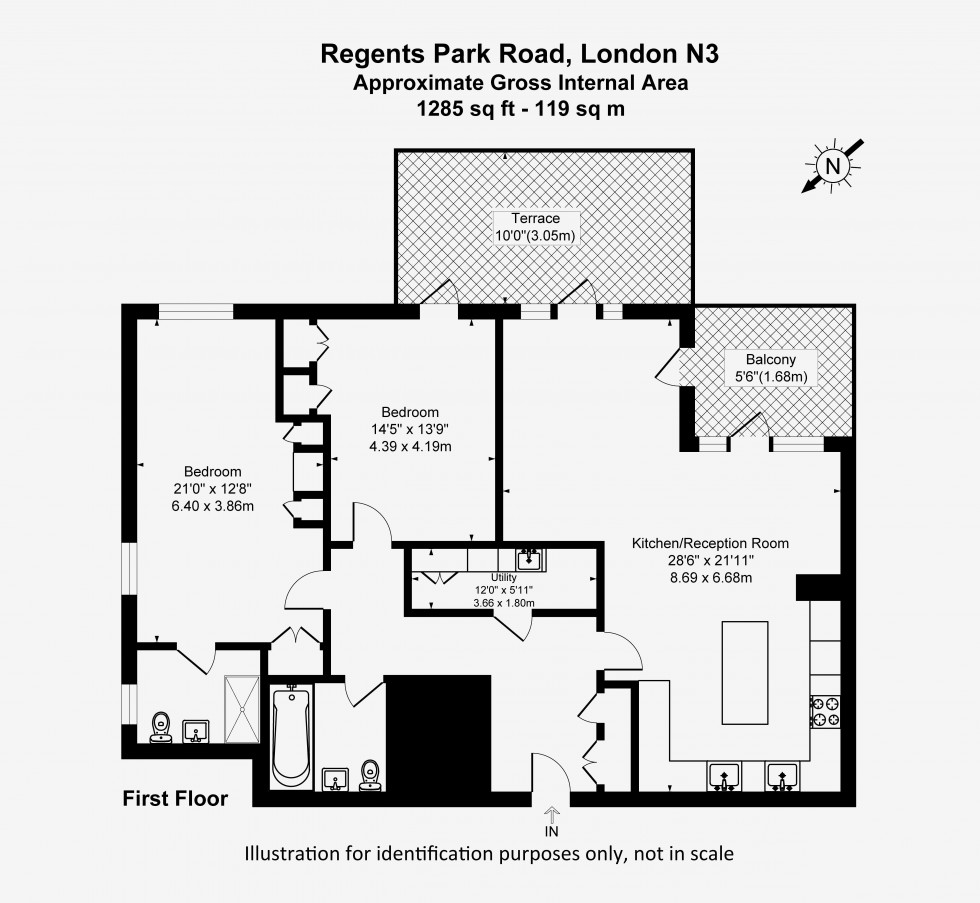Floorplan for Regents Park Road, Finchley
