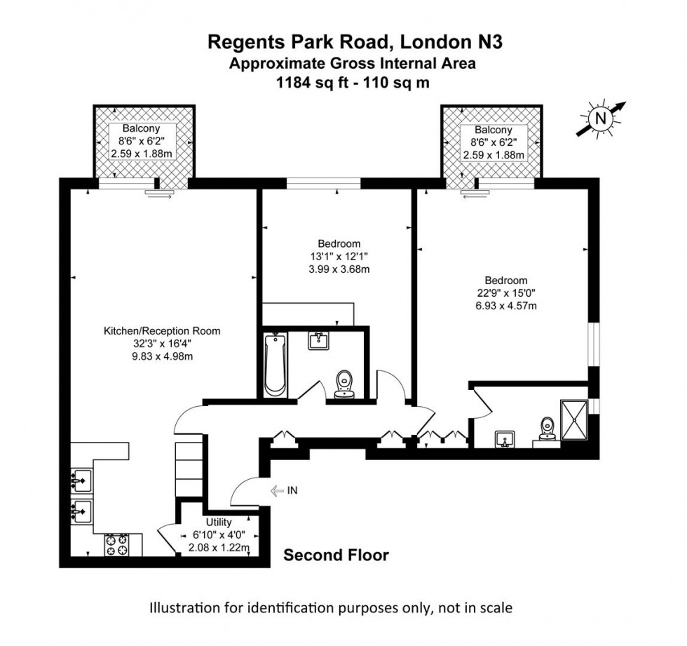 Floorplan for Regents Park Road, Finchley