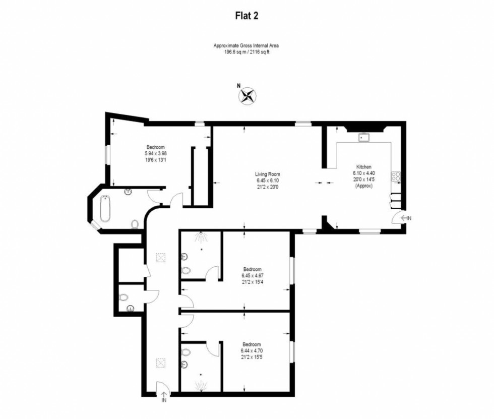 Floorplan for Courtyard House, Mill Hill