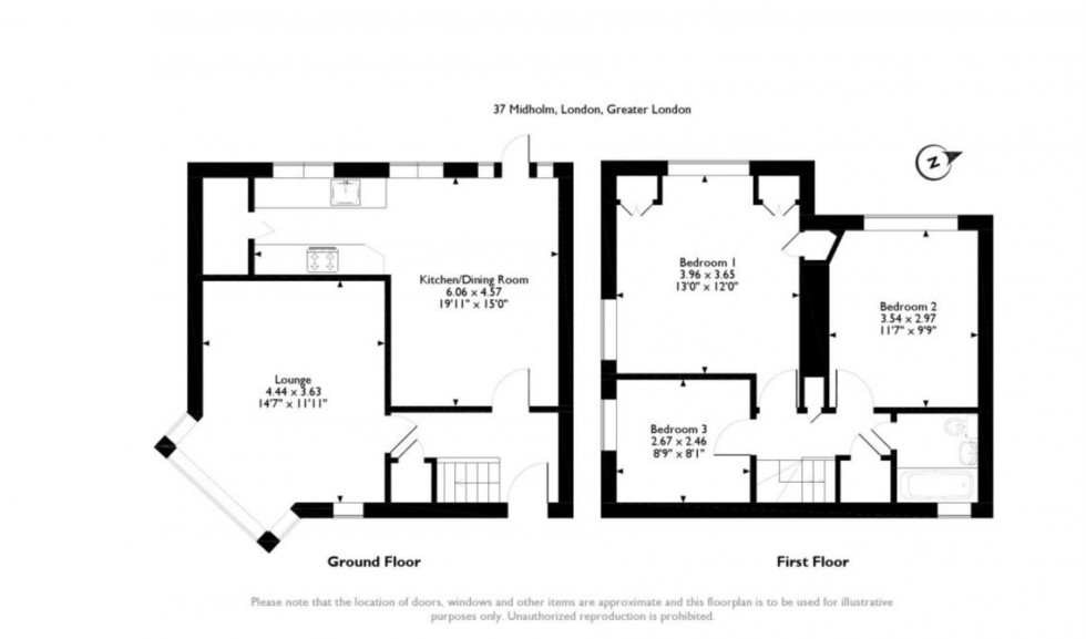 Floorplan for Midholm, Hampstead Garden Suburb