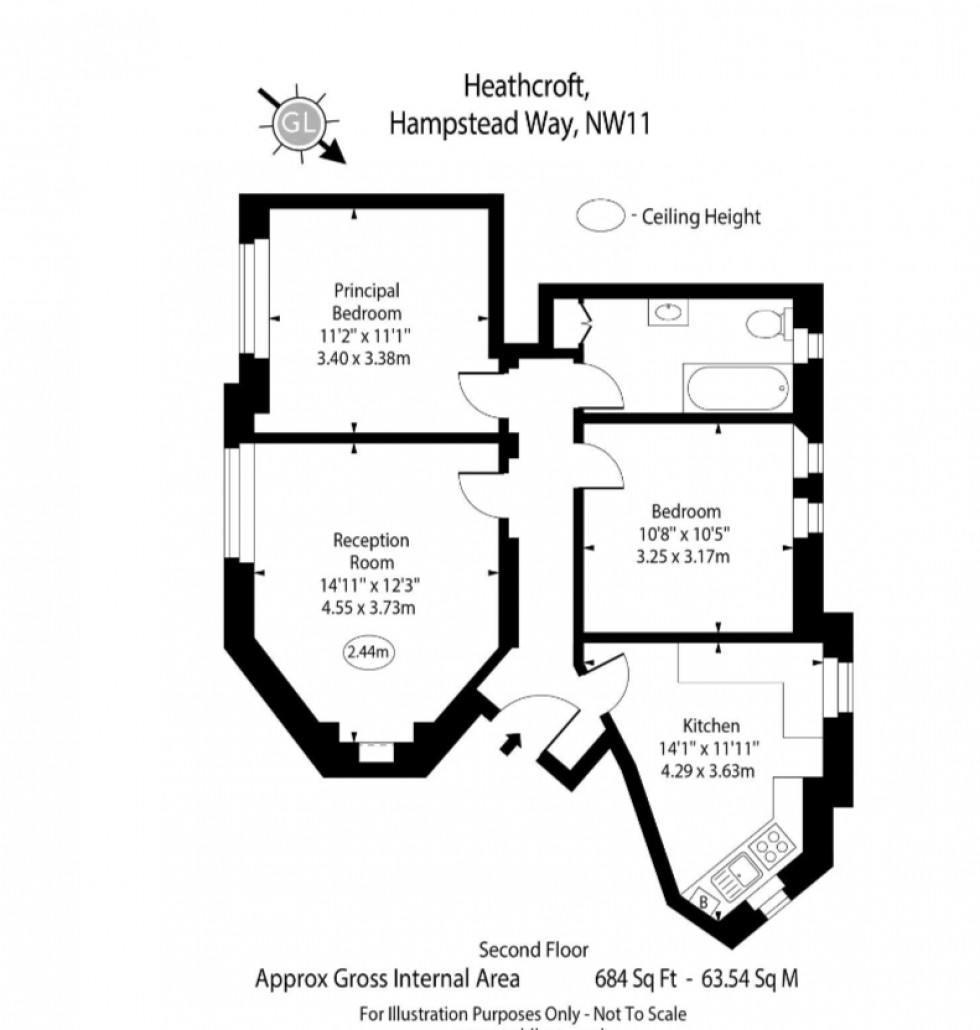 Floorplan for Heathcroft, Hampstead Garden Suburb