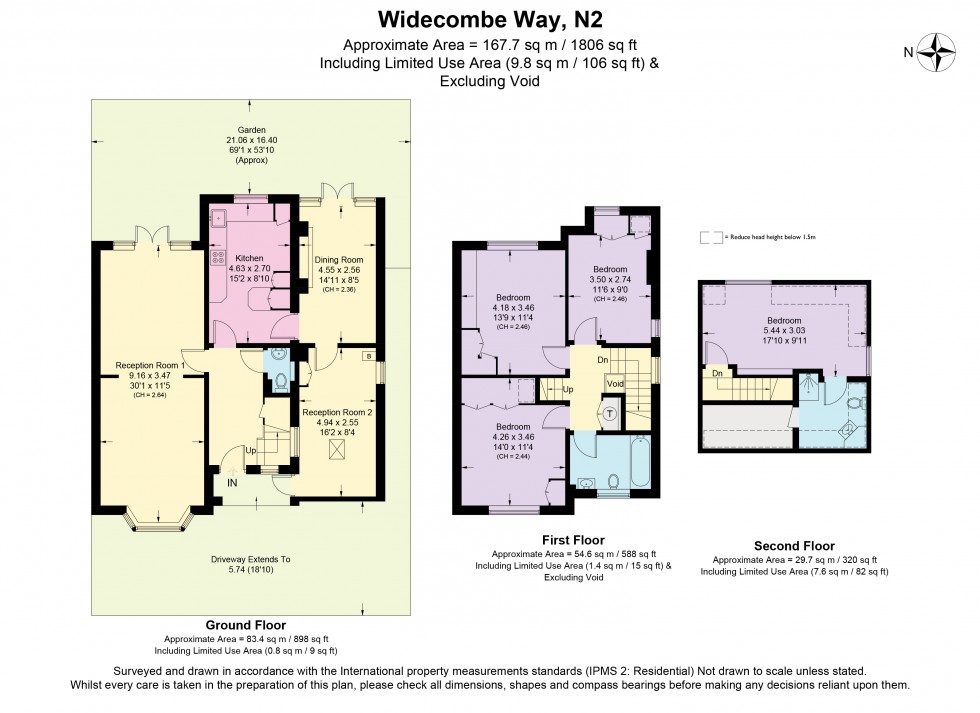 Floorplan for Widecombe Way, Hampstead Garden Suburb