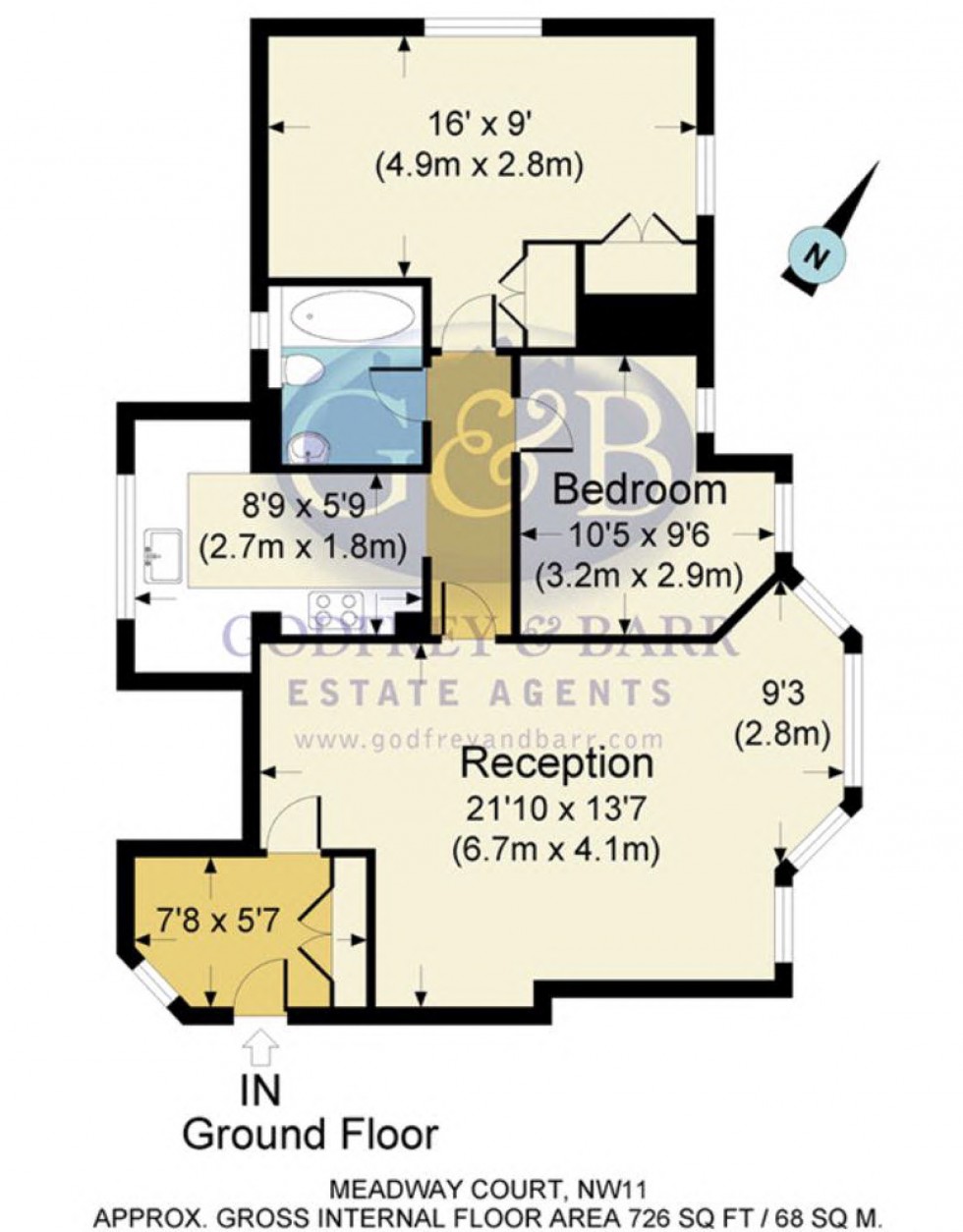 Floorplan for Meadway, Hampstead Garden Suburb