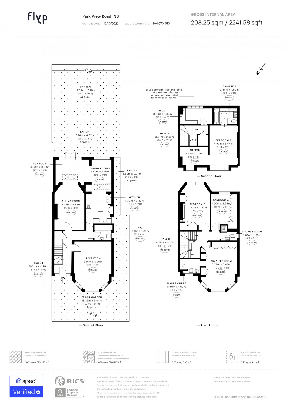 Floorplan for Park View Road, Finchley