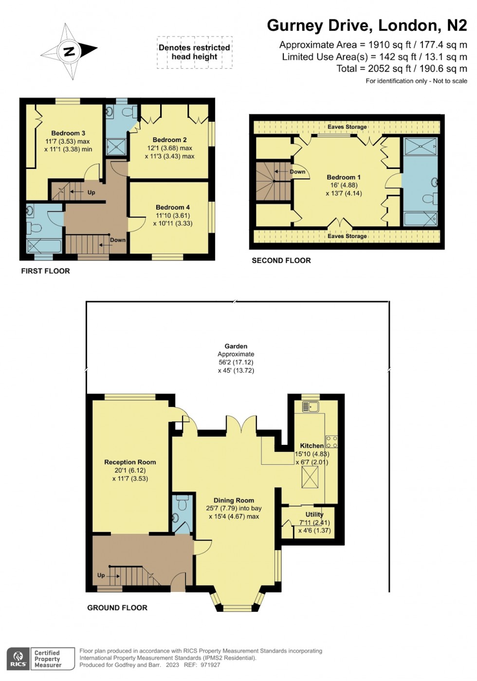 Floorplan for Gurney Drive, Hampstead Garden Suburb