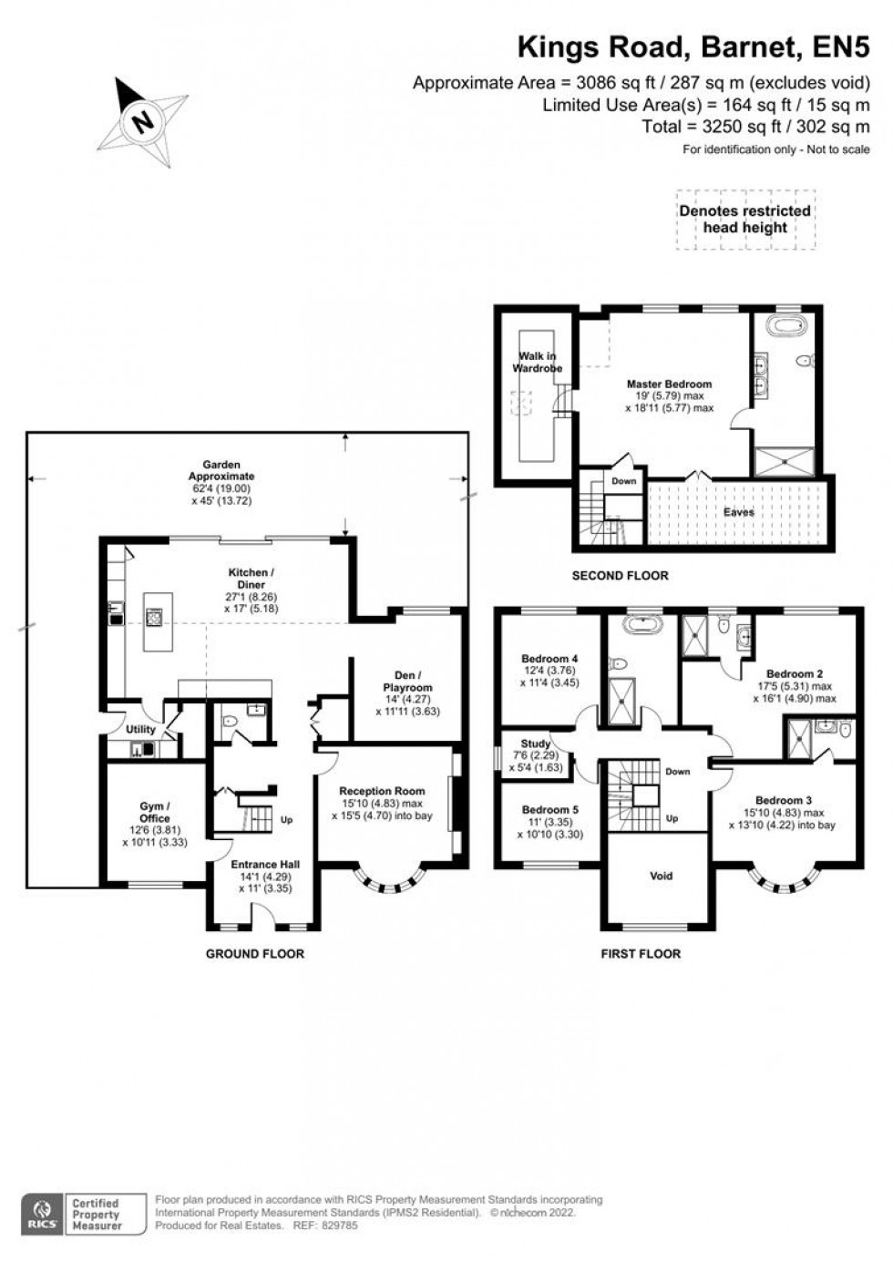 Floorplan for Kings Road, Arkley