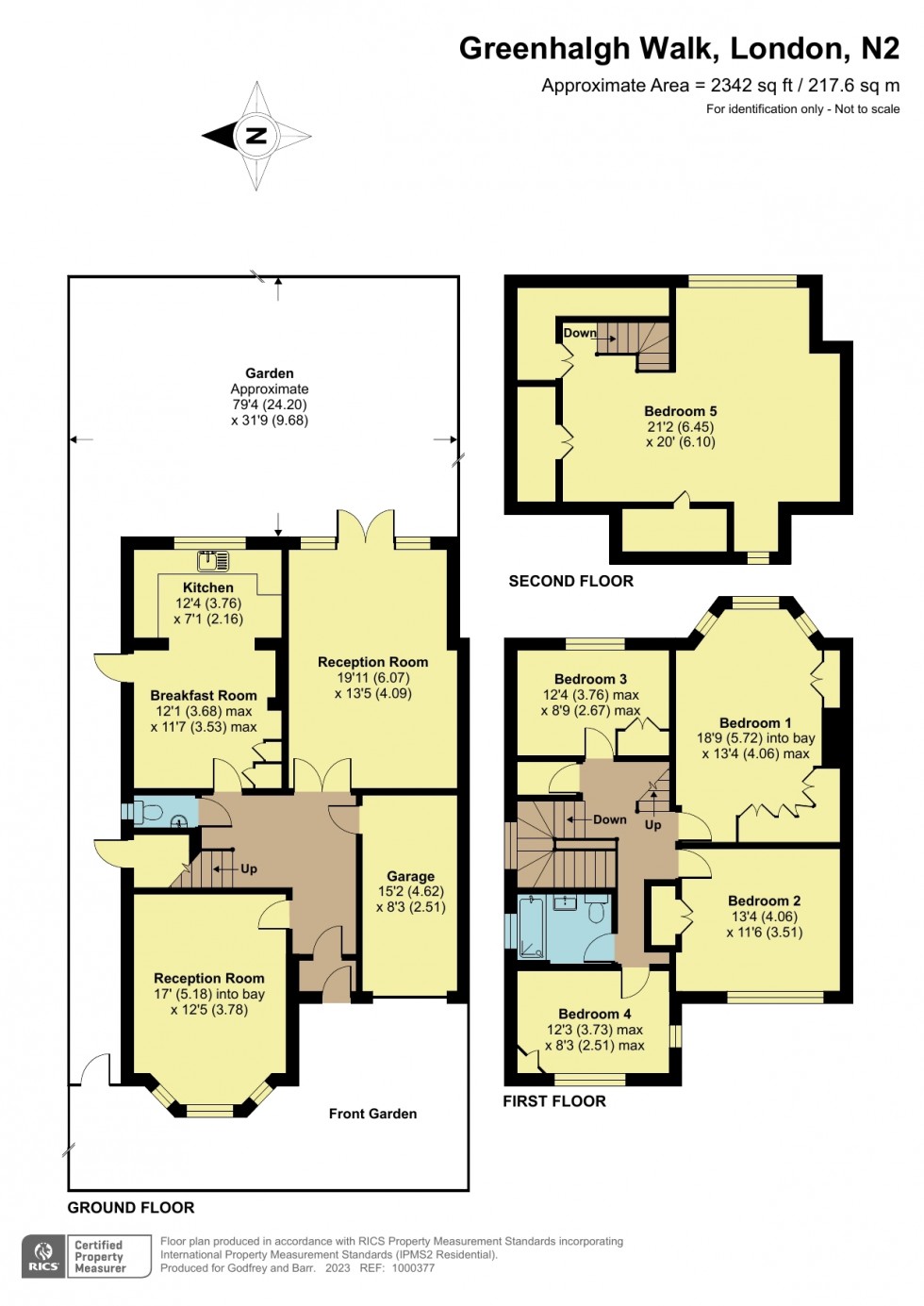 Floorplan for Greenhalgh Walk, Hampstead Garden Suburb