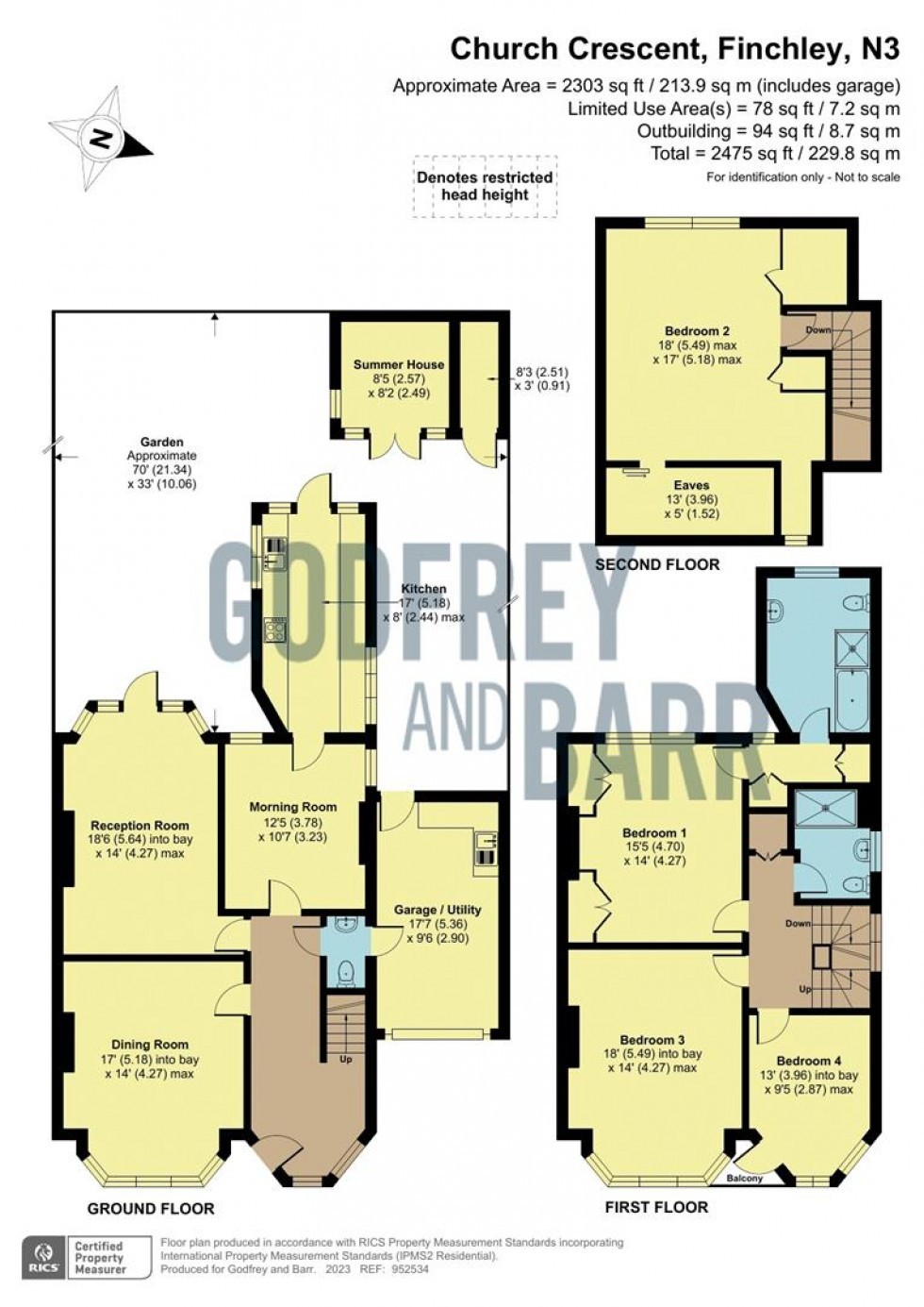 Floorplan for Church Crescent, Finchley